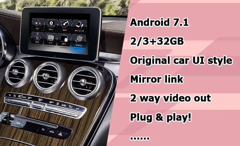 LSAILT Android gps навигационная система для Mercedes benz GLC NTG 5,0X253 видео интерфейс коробка Зеркало Ссылка waze navi коробка carplay