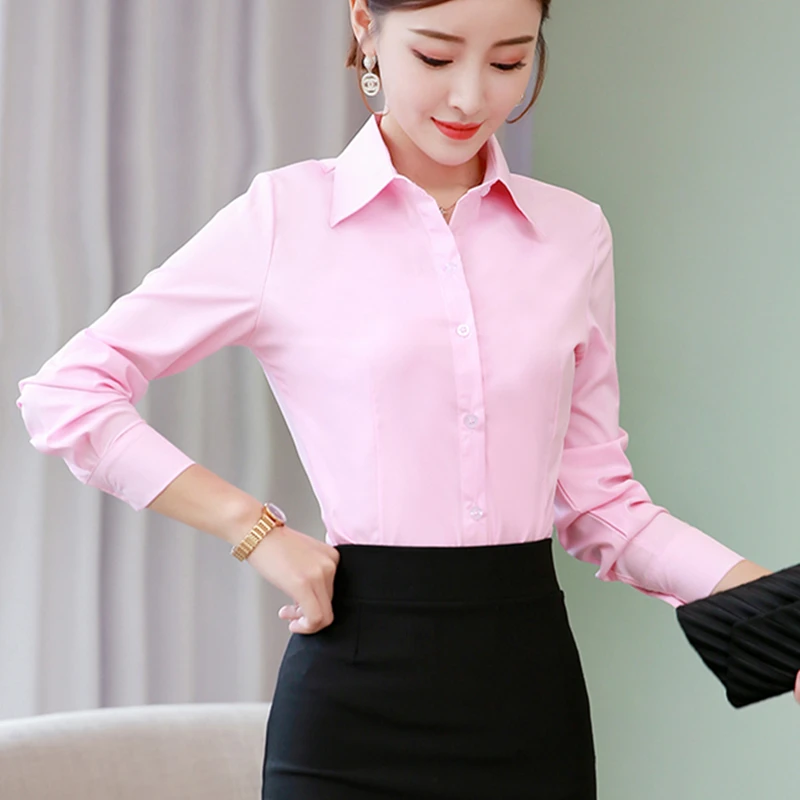 

Women Shirts Woman Blouses Cotton Tops and Blouses Woman Long Sleeve Ladies Shirts Plus Size Women Blouses Office Lady Solid
