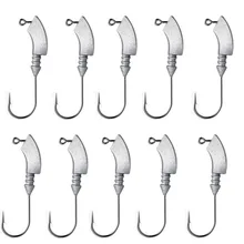 Hameçon de pêche à tête de gabarit, matériel de pêche en eau salée douce, ver, 4g 7g 10g 12g 15g 20g, 5 pièces/lot