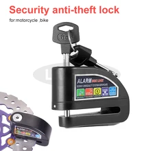 Водонепроницаемая сигнализация для мотоцикла электромобиль замок для велосипеда безопасность Противоугонный блокировочный диск тормозной замок с сумкой напоминание веревка