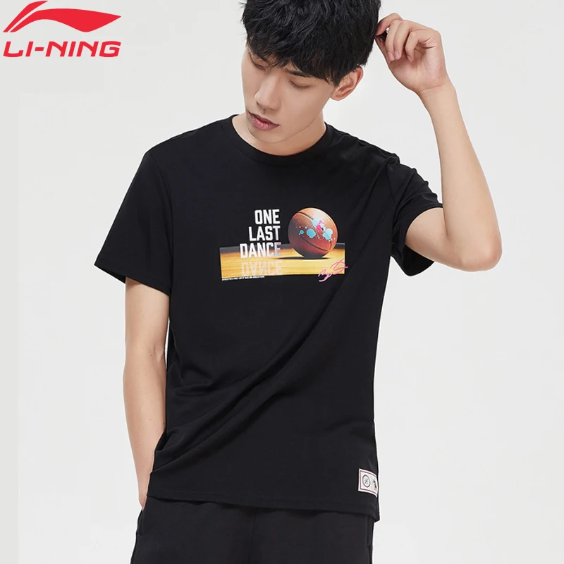 

Li-Ning Men Wade One Last Dance Basketball Jersey Regular Fit Cotton Tee LiNing Breathable Sports T-shirts Tops AHSP675 CAMJ19