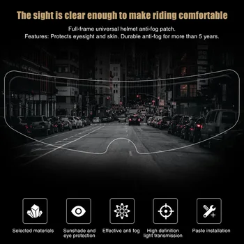 

Patch For Helmet Lens Sticker Easy Clean Protective Anti Fog Film Full-frame Transparent Universal Motorcycle Shield Waterproof