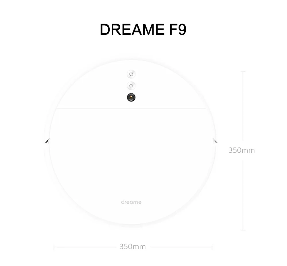 Dreame F9 Smart Robot Vacuum Cleaner 2500Pa Suction Vision Navigation Wet Dry Mop Quiet Sweeping 150-min Auto-cleaning