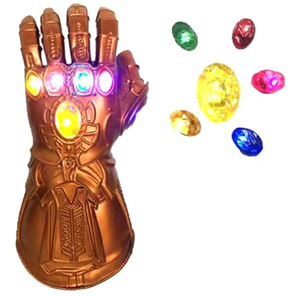 

Thanos Infinity Gauntlet Thanos Infinity Glove PVC LED Stone Light Up Avengers Endgame Cosplay Props Adult Kids Toy Gift
