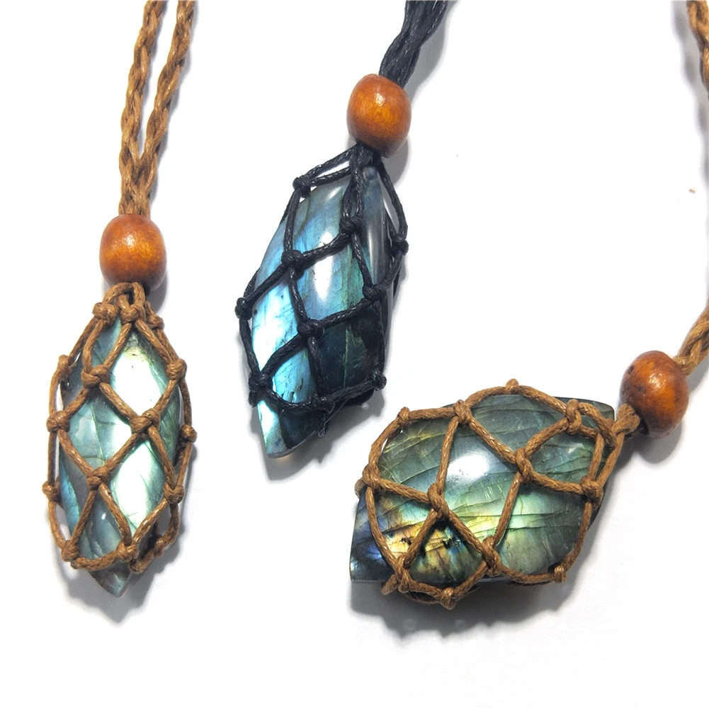Necklace Cord Necklace Rope Stone Holder Crystal Stone Necklace