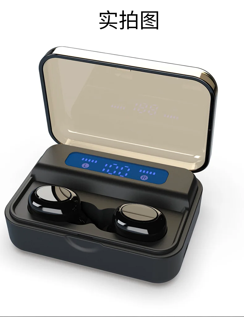 TWS Bluetooth 5 0 гарнитура 2200 мАч зарядная коробка Беспроводная 9D стерео спортивная