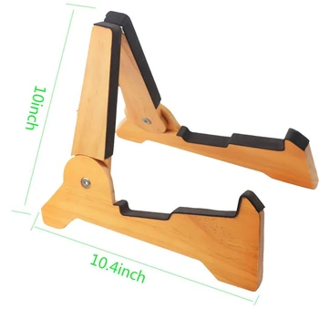 

SEWS-Universal Folding a Frame Wooden Guitar Stand Holder Support Fit for Electric Guitar Acoustic Guitar Ukulele Bass