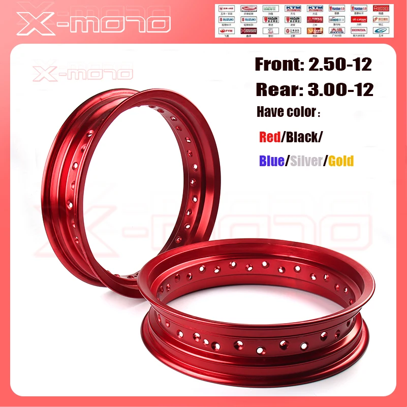 

Color 2.5*12 Inch 3.00*12 Inch 2.5X12" 3.00X12" 32 Spokes Holes Aluminum Alloy Motorcycle Wheel Rims