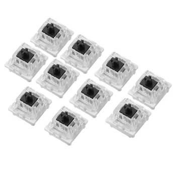 

Black 10 PCs Mechanical Keyboard Switch Plate Mounted Switch Replacement for Gateron Cherry MX LED backlight shining