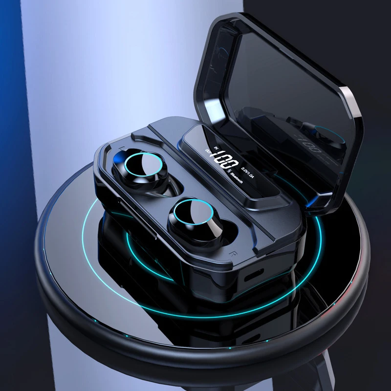 Bluetooth 5 0 наушники с цифровым дисплеем 3300 mAh зарядная коробка Беспроводная