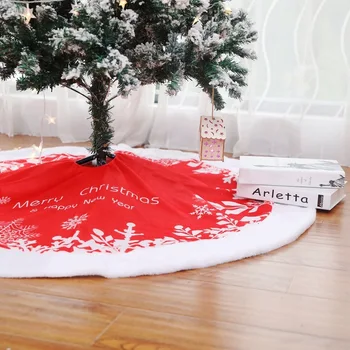 

Christmas Tree Skirt Red Apron Shopping Mall Home Decoration Products Party