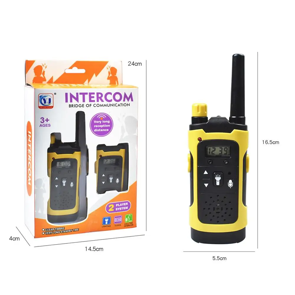 2 шт. интеллигентая (ый) Иди и болтай Walkie Talkie S с ЖК дисплей Дисплей фонарик чистый