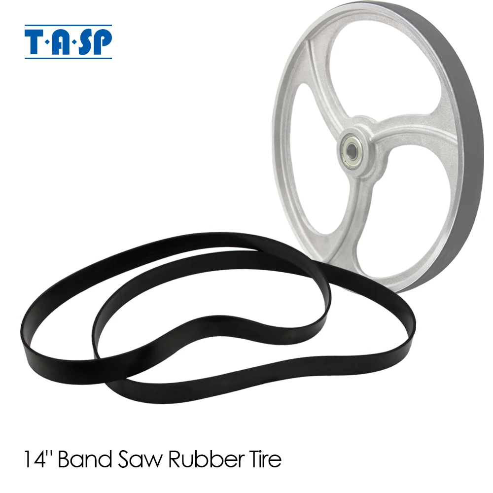 Tasp 2 Stücke 14 "Bandsäge Reifen Holzbearbeitung Band Sah Gummiband Scroll Rad Ring Teile Für Jet Grizzly Powermatic