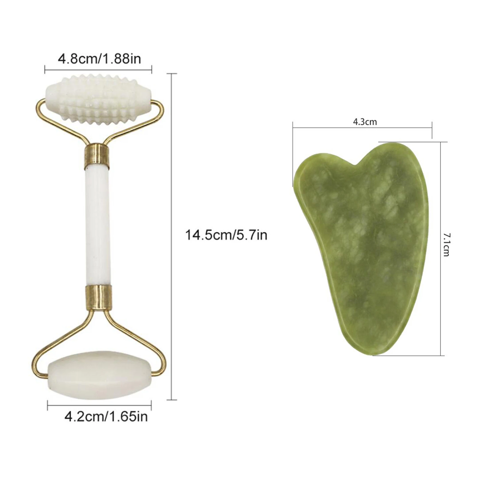 Jade Face Roller Gua Sha Tool Set For Skin Eyes Lift Reduce Wrinkles Anti Aging Ice Roller Face Face Massager Facial Massager