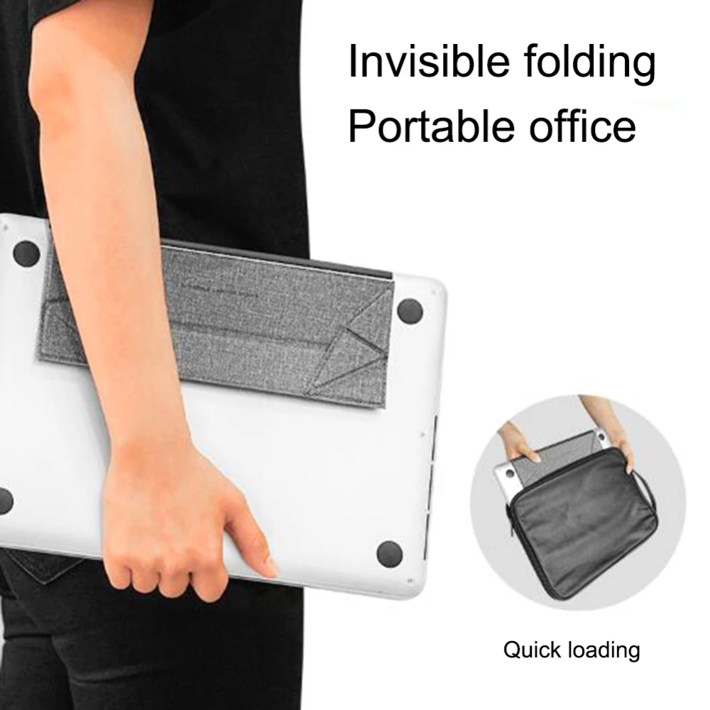 Portable Laptop Stand Holder for Apple MacBook Pro 11-15inch Notebook Anti-Slide Foldable Adjustable Invisible PC Stand Pad
