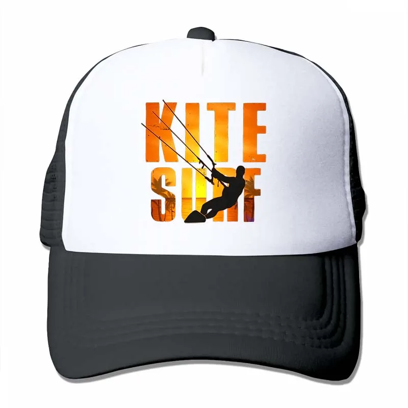 Kite Surf Kiteboarding Kitesurfing Cottons Ors Baseball cap men women Trucker Hats fashion adjustable cap - Цвет: 4-Black