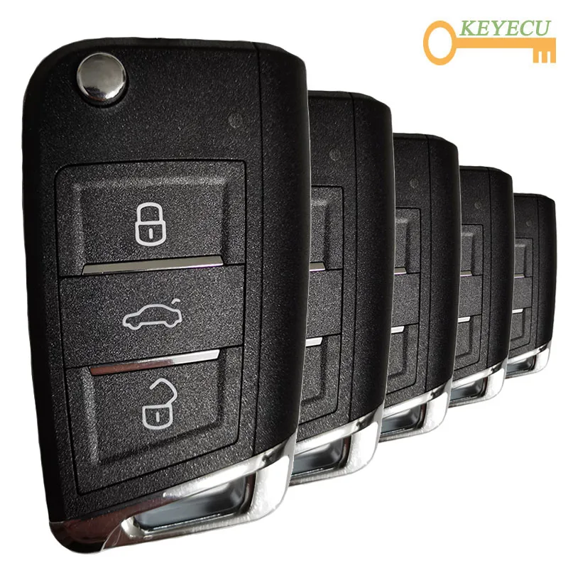 KEYECU 5 шт. XHORSE английская версия XKMQB1EN для VW MQB Style Wire универсальный дистанционный