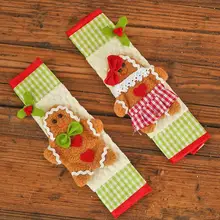 2/для волос(4 предмета), Рождество, защитные перчатки холодильник микроволновая печь Ручка дверцы духовки Чехлы украшения праздничного стола Кухня расходные материалы