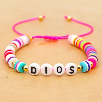 

GO2BOHO Surfer Bracelets Bracelet Women Rainbow Boho Beach Girl Letter Jewelry Adjustable Pulseras Handmade Multicolor Wristband