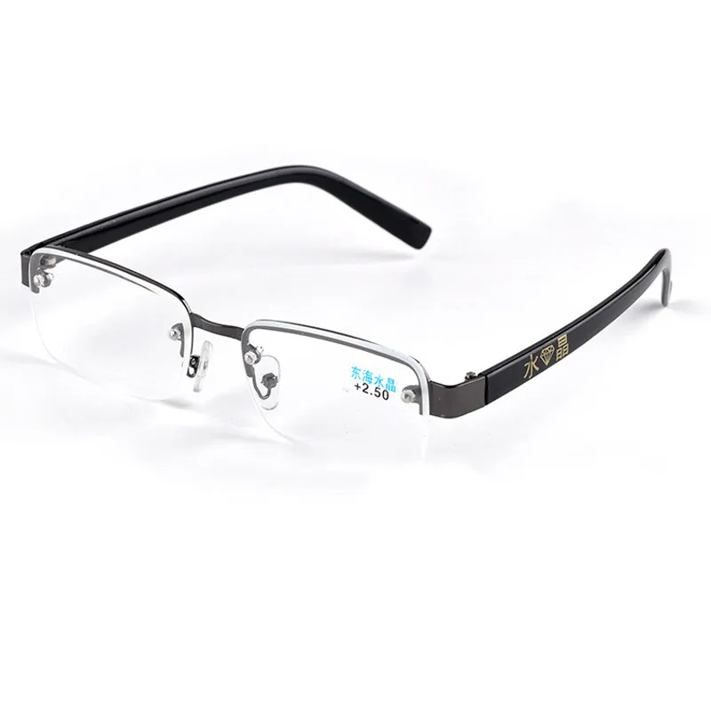 Elbru Ретро ультра светильник очки для чтения для мужчин и женщин полуоправа очки для чтения унисекс очки+ 1,0 1,5 2,0 2,5 3,0 3,5 4,0 - Цвет оправы: W