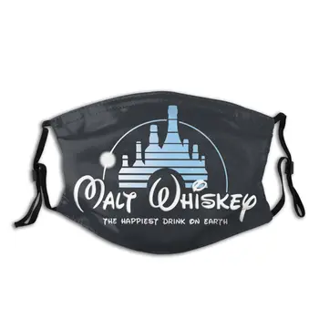 

Malt Whiskey The Happiest Drink On Earth Non-Disposable Face Mask with Filter Anti Haze Dust Mask Respirator Mouth Muffle