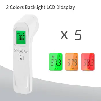 

5pcs Digital Infrared Thermometer Non-Contact Electronic Laser IR Forehead Outdoor Fever Body Temperature Gun Baby Adult