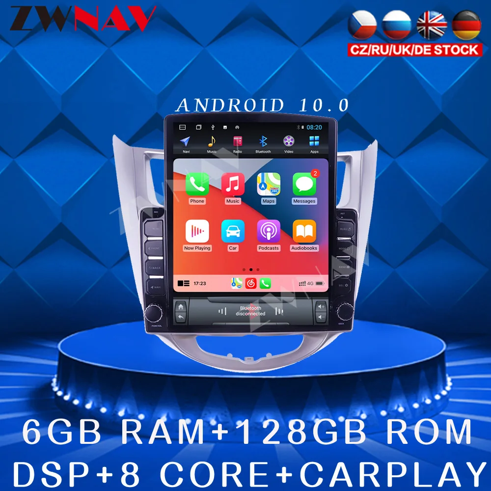 

for Hyundai solaris 2010-2016 Android 10 Tesla style Car DVD Player GPS navigation Car Auto Radio Stereo Multimedia Player