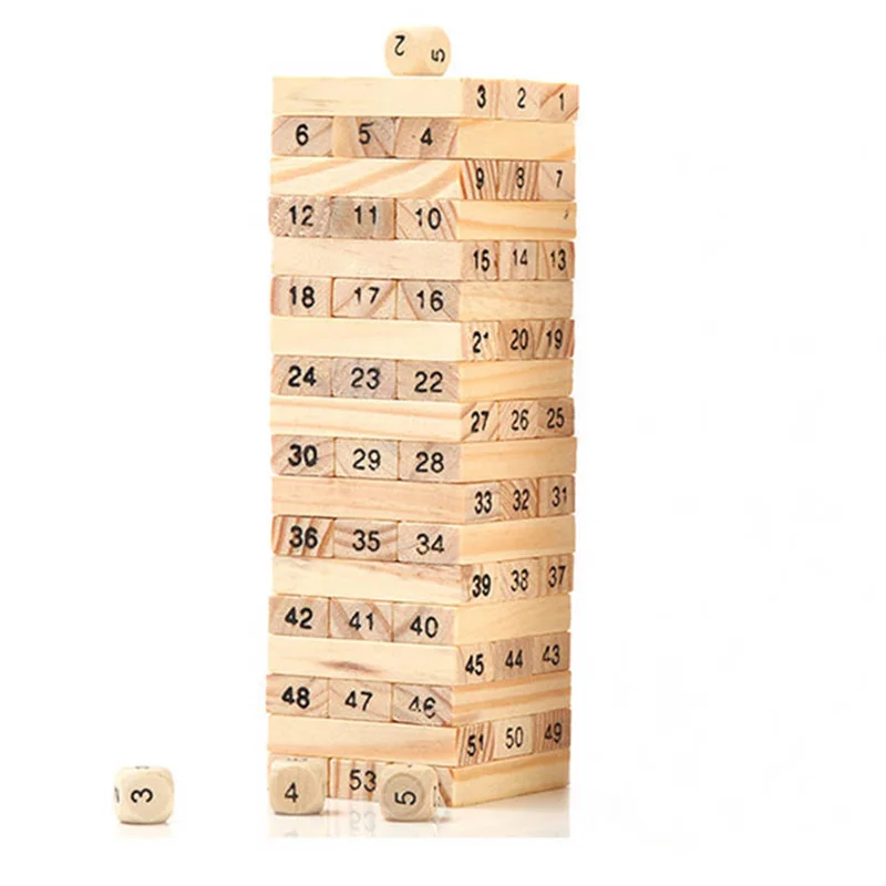 

Creative Wooden Digital Jenga Building Blocks Toys Children Entertainment Intelligence Interaction Stacking Game Toy