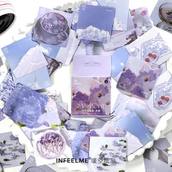 46Pcs/Box Cartoon Fashion Flowers Sticker Diary Scrapooking Label  DIY Stationery  Album Stick Label  Decorative Sticker