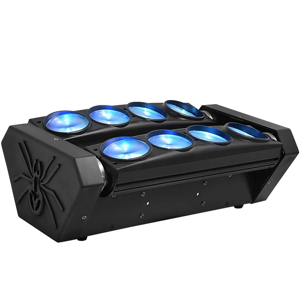 spider light 8x12W 8x12 Вт RGBW светодиодный светильник с движущейся головкой, луч, сценический светильник ing 4in1, смешанный цвет, Dmx512, стробоскопический эффект, dj оборудование - Color: spider light 8x12W