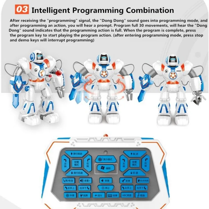 Intelligent Multi-functional Smart RC Robot  Dancing and Musical RC Robot Electronic Toy Shooting Shots RC Battle Robot Toy Gift 5