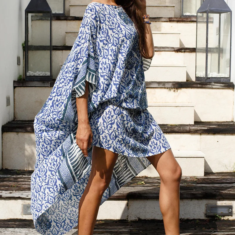 

Beach Wear Tunic Cotton Long Beach Dress Swimwear Cover Up Sarong Beach Wrap Tunicas Playa Mujer Pareos Swim Suit Cover Up