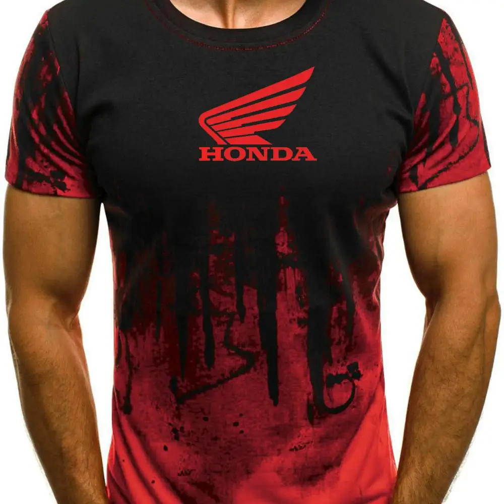 2021 New Hot-Selling Printed T-Shirt Summer Men's Honda Car Logo Street Loose Casual Outdoor Breathable | Мужская одежда