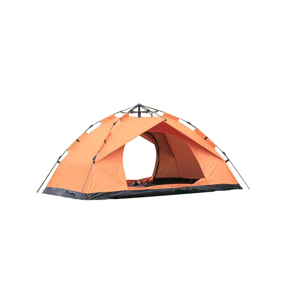 Палатки для кемпинга, походная палатка для пикника 1-4 человек, туристическая 4 сезона, семейная туристическая Пляжная палатка, открытая садовая палатка с защитой от солнца - Цвет: Orange