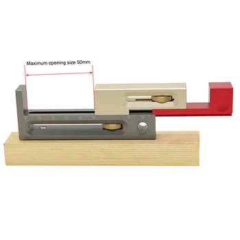 

Table Saw Slot Adjuster Mortise and Tenon Tool Woodworking Movable Measuring Block Tenonmaker Length Compensation