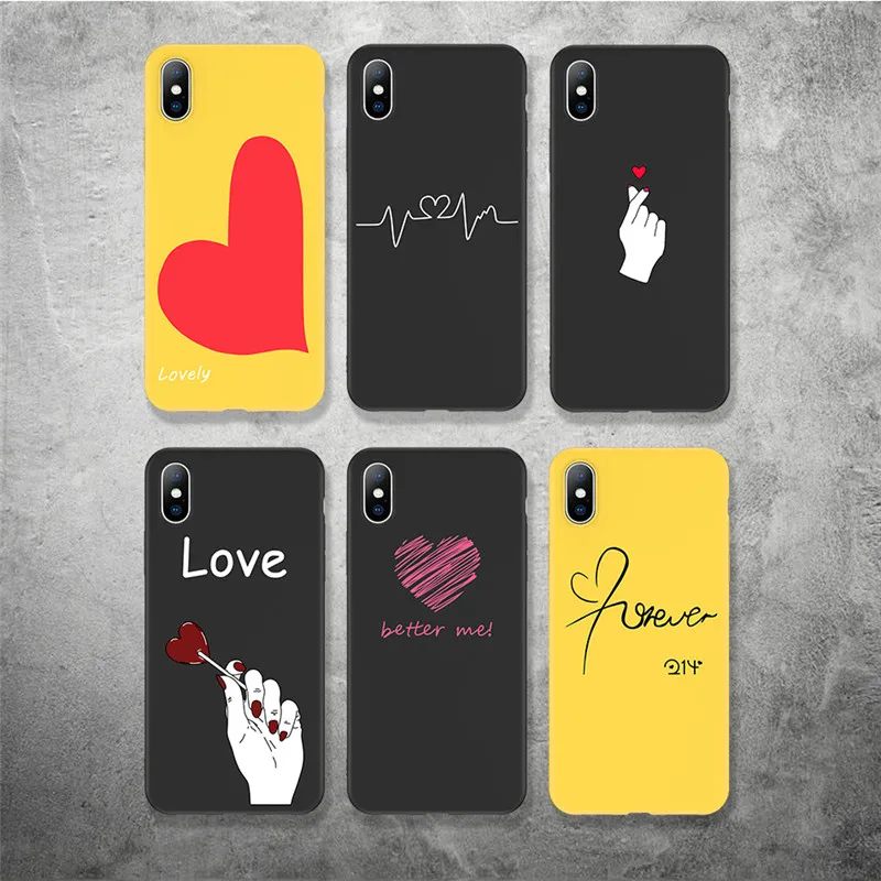 Lovebay чехол для телефона iPhone 6 6s 7 8 Plus X XR XS Max 5 5S SE милый мягкий из ТПУ с сердечком |