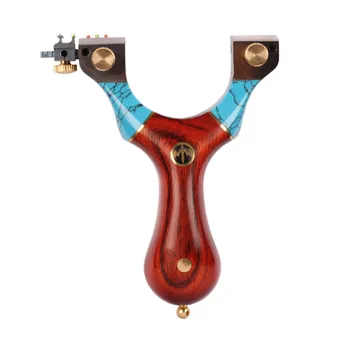 

High Quality Pure Copper Lobular Rosewood Slingshot Hunting Titanium Alloy Bow Head Sight, Outdoor Precision Shooting Hunting