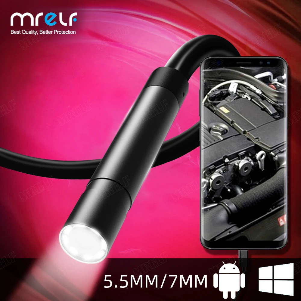 Cámara endoscópica tipo C, endoscopio para teléfono móvil, boroscopio, Usb, Android, para coches, cámara de sonda para teléfono inteligente, endoscopia