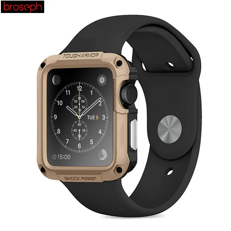 Gold Защитный чехол для Apple Watch 38 мм 42 мм SGP из ТПУ с полным покрытием, защитный чехол для iwatch серии 1 2 3 4 40 мм 44 мм - Цвет: Gold