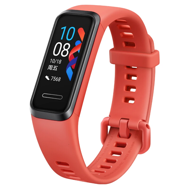 Оранжевый Смарт-браслет huawei Band 4 0,95 ''цветной USB-внутренний AMOLED экран отслеживание сердечного ритма здоровье сон оснастка часы ремешок - Цвет: Оранжевый