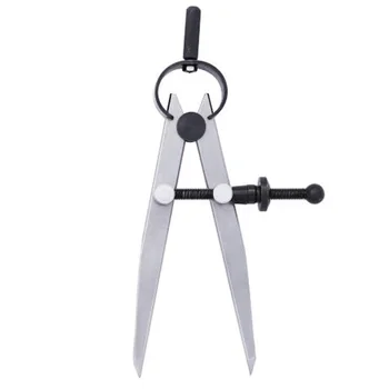 

Professional Pitch Gauge Line Ruler Divider Caliper Compass Scriber Circle Drawing 150mm For Solid And Plane Precis