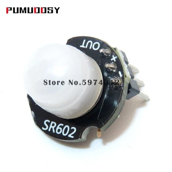 

10PCS MINI Motion Sensor Detector Module SR602 Pyroelectric Infrared PIR kit sensory switch Bracket for Diy With lens