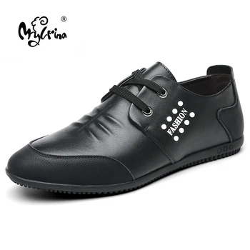 

MYLRINA Slip-on men loafers genuine leather moccasins spring summer driving shoes comfortable light footwear soft flats hombres