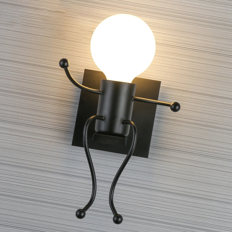 

Vintage Sconce Wall Light Fixture Retro Loft Decor Designer LED Wall Lamp Nordic Wall Lighting Black/white/Red Home