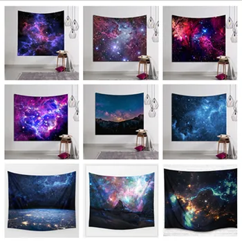 

Galaxy Hippie Tapestry Wall Hanging Mandala Starry Sky Celestial Psychedelic Tapestry Wall Fabric Art Carpet Dorm Decor