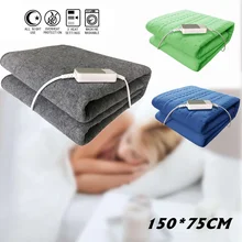 150*75 см зимнее электрическое одеяло, теплый коврик с подогревом, покрывало под кровать, матрас из нетканого материала, одеяло, регулируемое, 3 цвета