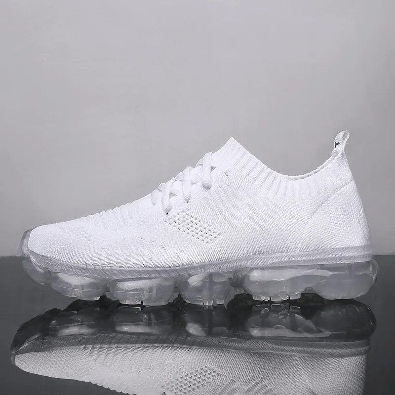 

2019 Air Cushion Sports Shoes Men Fashion Running Shoes Comfortable Breathable Mesh Shoes Flying Woven Shoes Fitness Shoes