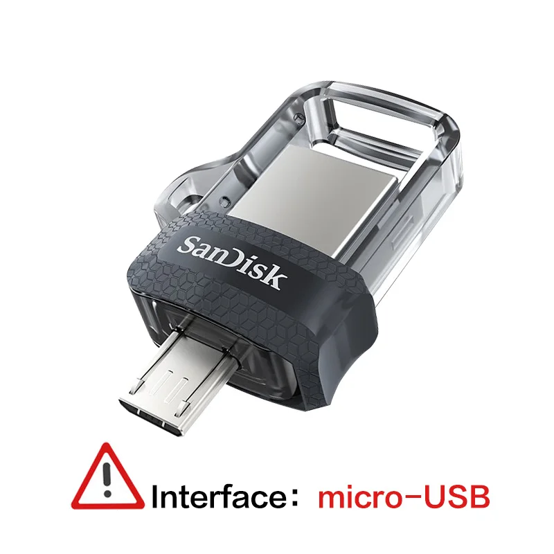 Флеш-накопитель sandisk OTG Micro USB 32 Гб U диск двойной накопитель 16 ГБ USB флеш-накопитель 128 Гб карта памяти USB 3,0 64 Гб Флешка USB ключ - Цвет: Micro USB Sliver