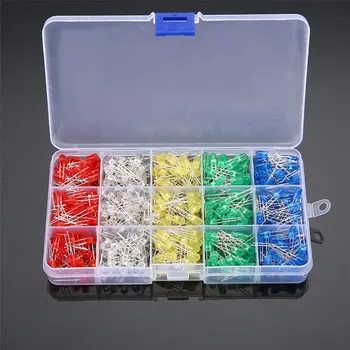 

500 pcs/set Diode LED five-color in-line type Durable Fine workmanship Saving time High abrasion resistance