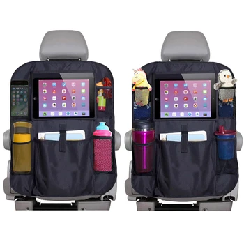 

Car Multi-Pocket Storage Bag Seat Back Organizer Touch Screen Tablet Holder Storage Car Storage Box Anti-kick Mats For Kids
